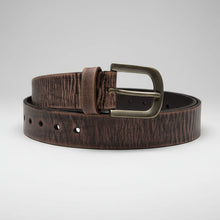Ceinture classique pour homme en cuir vieilli mat et panaché