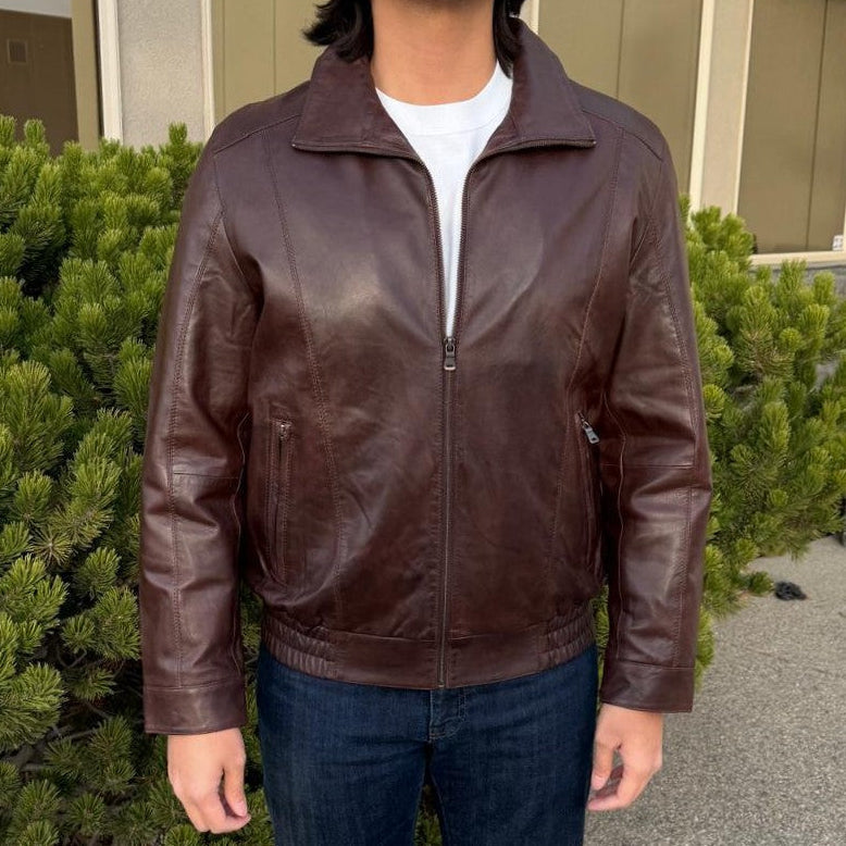 Blouson en cuir d'agneau Ting pour homme BOL