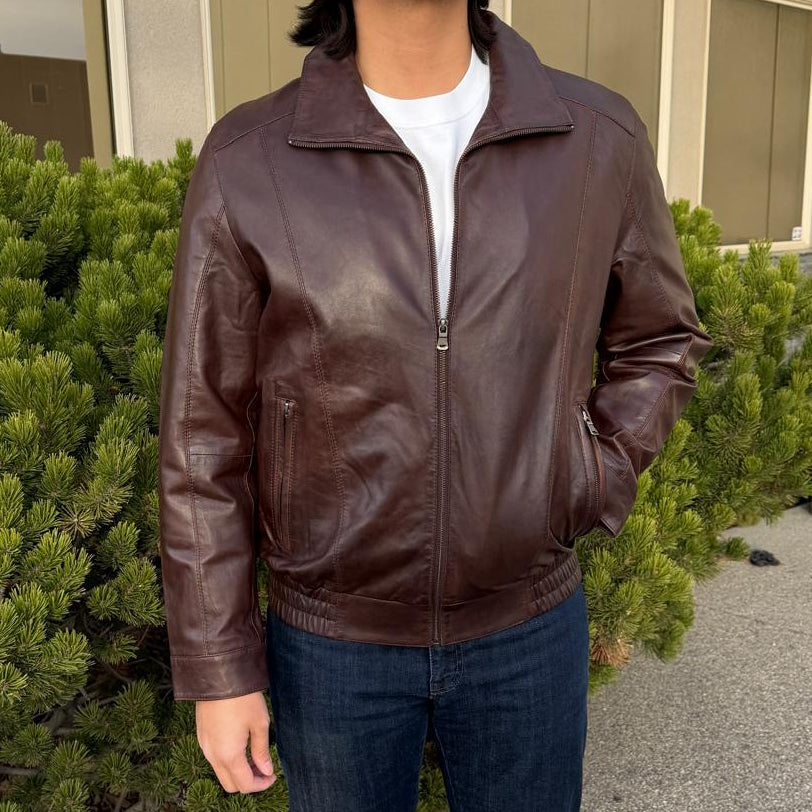 Blouson en cuir d'agneau Ting pour homme BOL