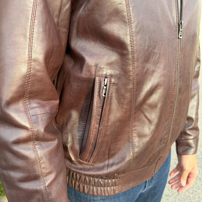 Blouson en cuir d'agneau Ting pour homme BOL