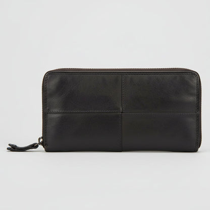 MET Women's Leather Wallet Zip Around