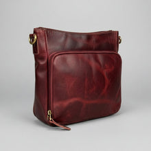Sac bandoulière en cuir de buffle avec porte-cartes