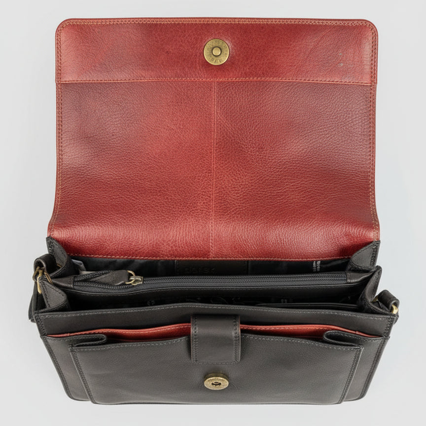 Sac besace en cuir Derek Alexander Half Flap Organizer