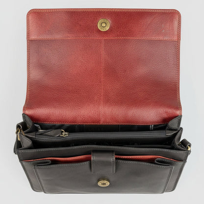 Sac besace en cuir Derek Alexander Half Flap Organizer