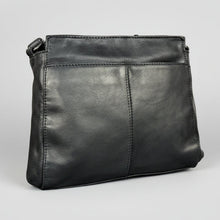 Sac bandoulière pour femme MET en cuir de vachette avec poche avant zippée et détails cloutés