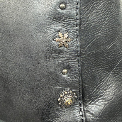 MET Women's Cow Leather Crossbody Bag with Front Zipper Pocket & Stud Detail