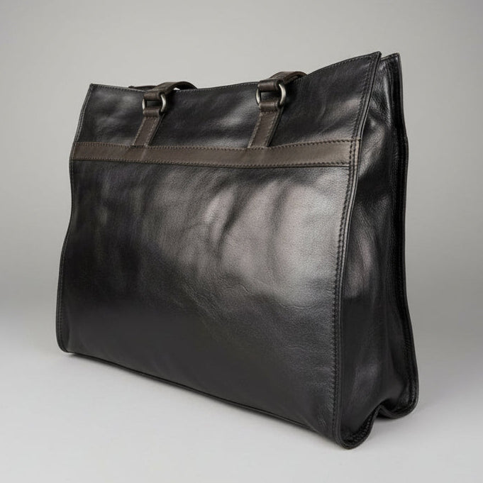 MET Women's Cow Leather Tote Bag with Dual Handles