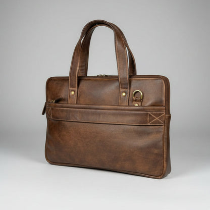 Slim Leather Laptop Briefcase