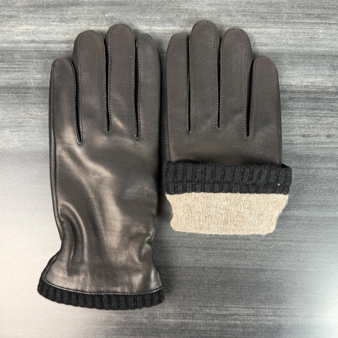 Men's Lamb Leather Gloves with Wool Blend Lining