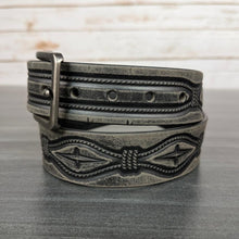 Keldon Men's Grain Leather Embossed Belt with Removable Buckle