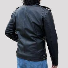 Veste Homme en Cuir d'Agneau Souple Style Motard Manteau Noir Tendance Premium