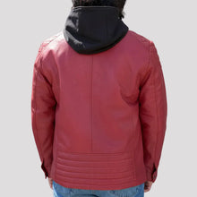 Blouson en cuir d'agneau Alvin pour homme BOL avec capuche amovible