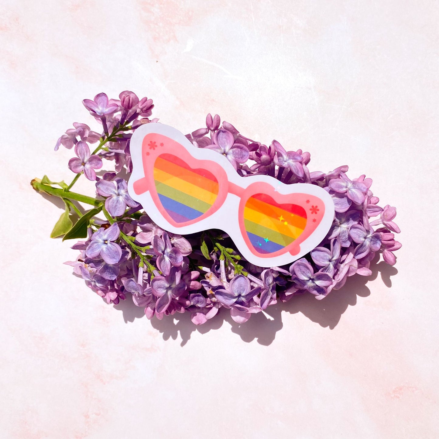Lunettes de soleil arc-en-ciel | Autocollant Fierté