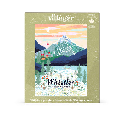 Whistler Mountain | Puzzle de 500 pièces pour adultes | Conçu au Canada par Anja Jane
