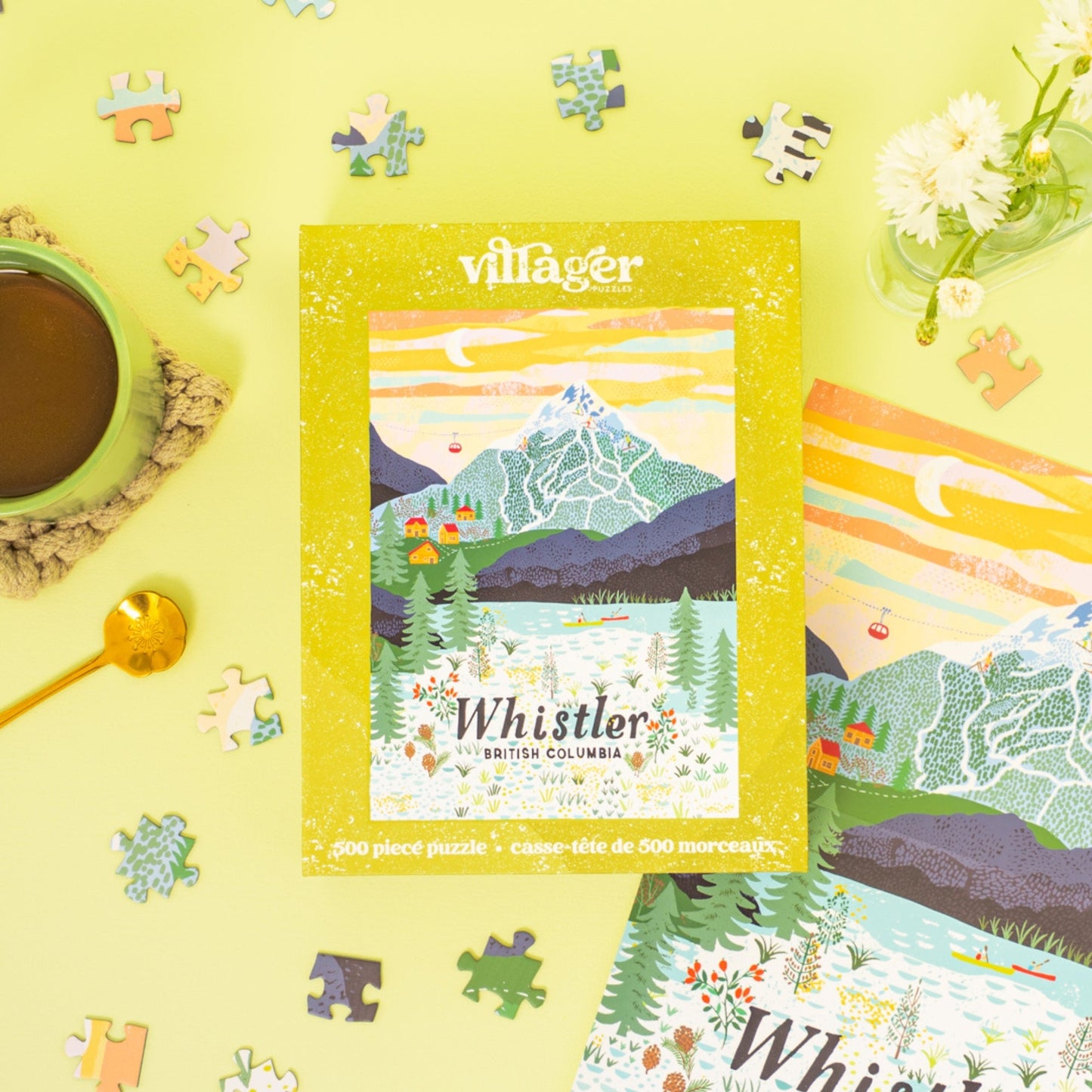 Whistler Mountain | Puzzle de 500 pièces pour adultes | Conçu au Canada par Anja Jane