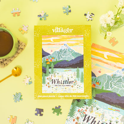 Whistler Mountain | Puzzle de 500 pièces pour adultes | Conçu au Canada par Anja Jane