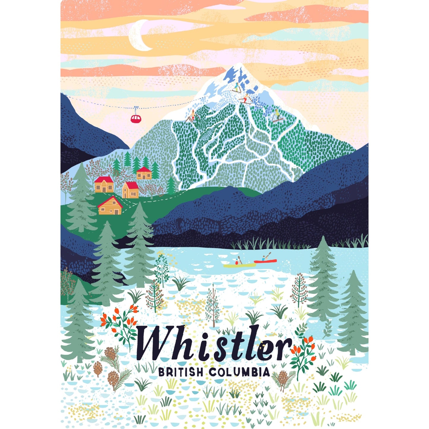 Whistler Mountain | Puzzle de 500 pièces pour adultes | Conçu au Canada par Anja Jane