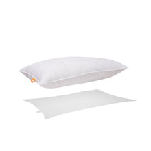 Oreiller en plumes d'oie blanches