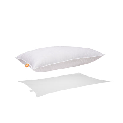 Oreiller en plumes d'oie blanches