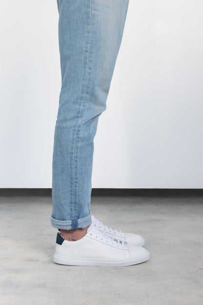 Sneaker Città en cuir de veau blanc