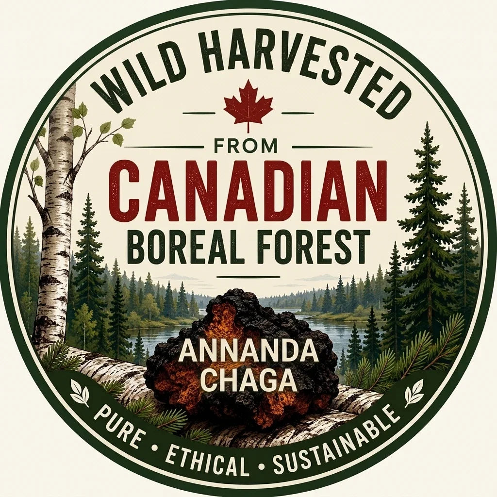 Wild Canadian Chaga Mushroom Chunks — Traditional Cut
