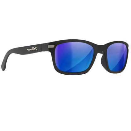 Lunettes de soleil Wiley X WX Helix | Verres Captivate polarisés bleu miroir / Monture noire mate