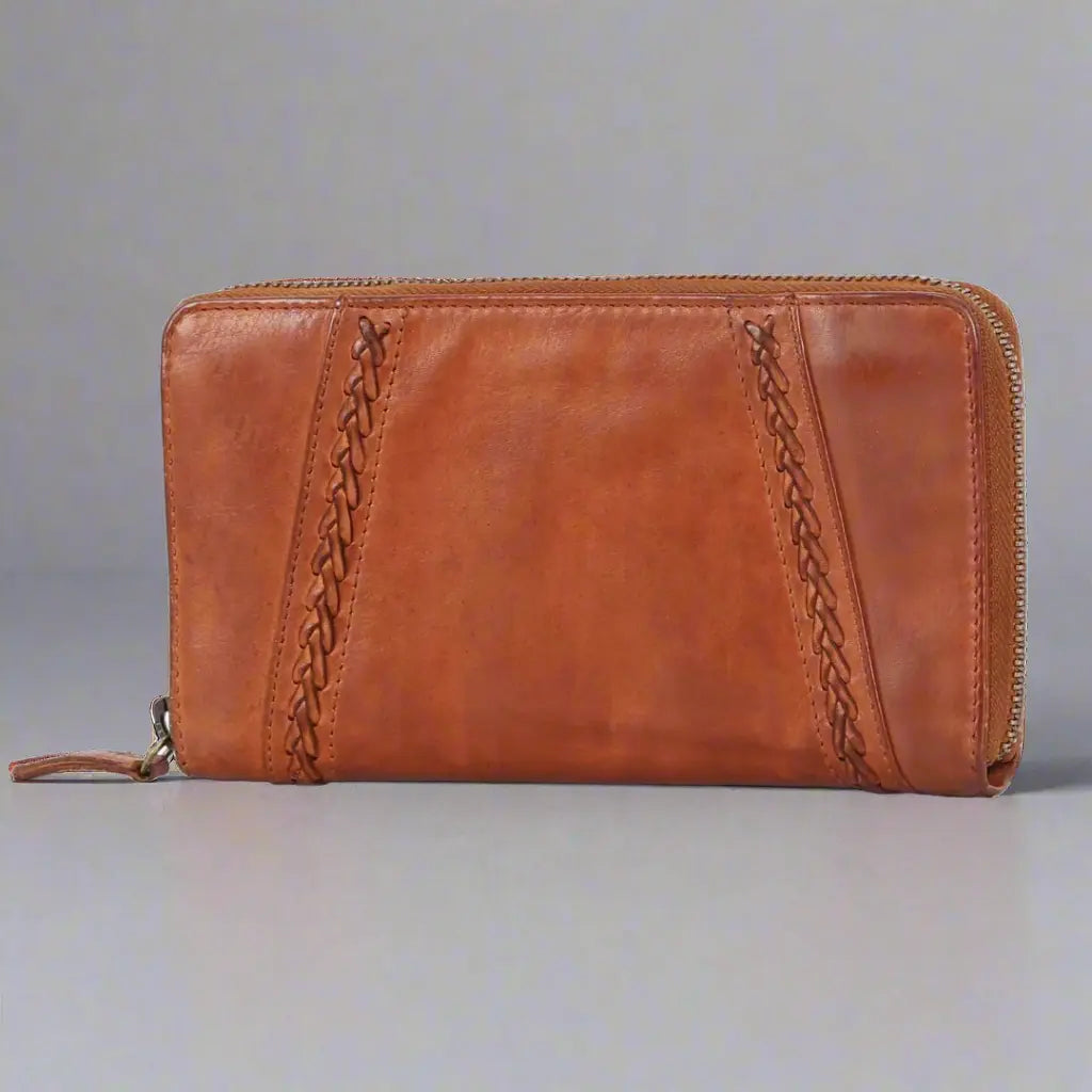 Portefeuille zippé MET pour femme