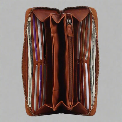 Portefeuille zippé MET pour femme