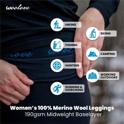 Legging en Laine Mérinos pour Femme — Grammage Moyen