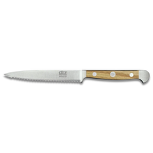 ALPHA OLIVE | Tomato Knife 13cm | Forged Steel / Olive wood handle