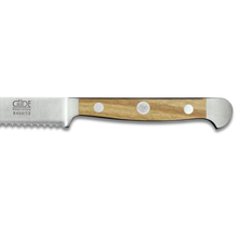 ALPHA OLIVE | Tomato Knife 13cm | Forged Steel / Olive wood handle