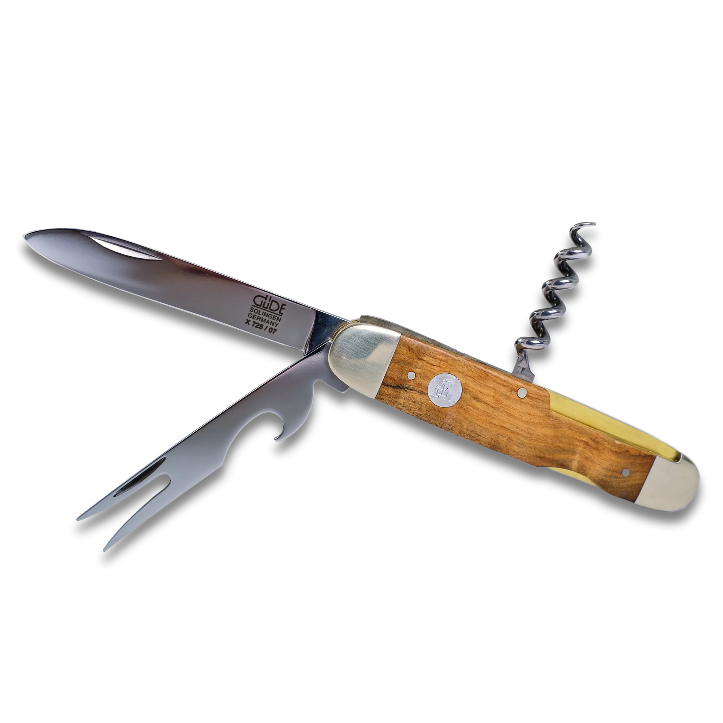 ALPHA OLIVE | Couteau de poche avec fourchette de camp