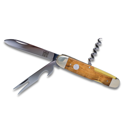 ALPHA OLIVE | Couteau de poche avec fourchette de camp