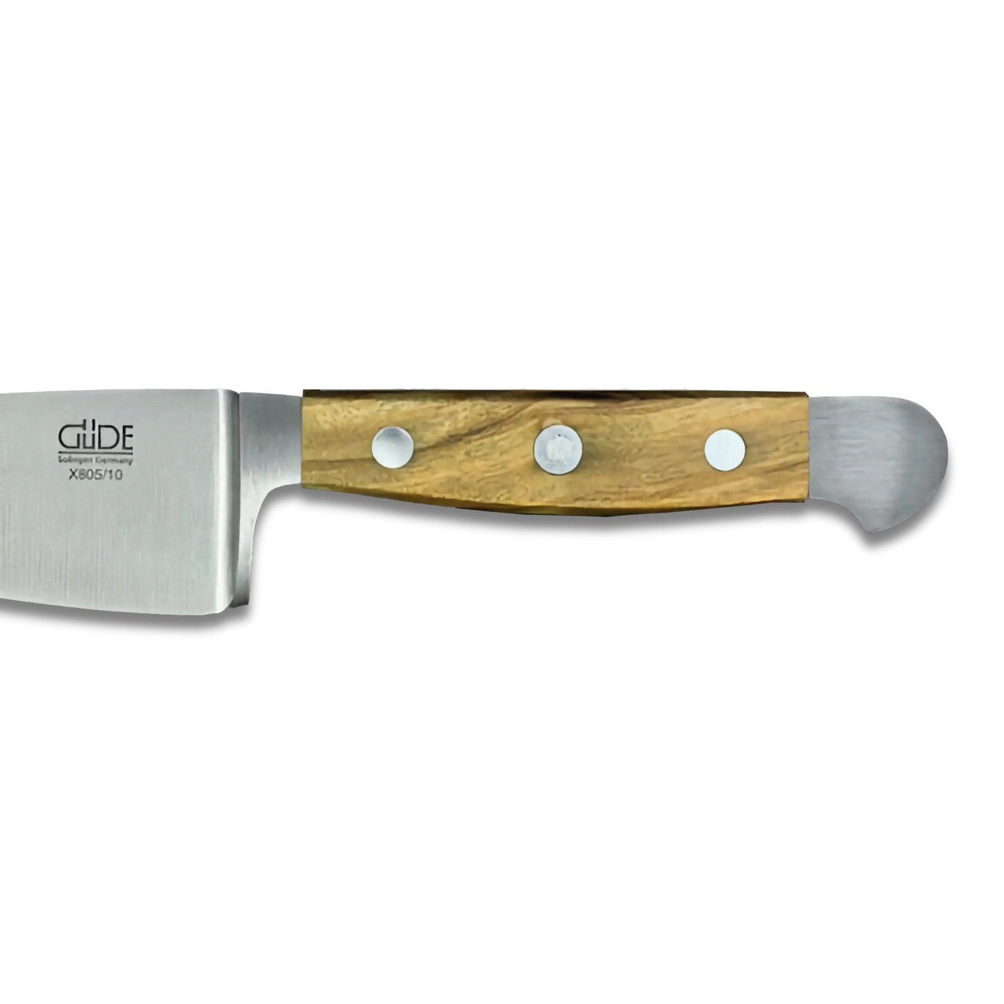 ALPHA OLIVE | Couteau à fromage à pâte dure 10 cm | Acier forgé / Manche en bois d'olivier