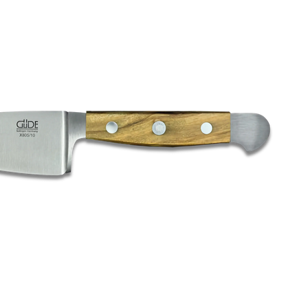 ALPHA OLIVE | Couteau à fromage à pâte dure 10 cm | Acier forgé / Manche en bois d'olivier