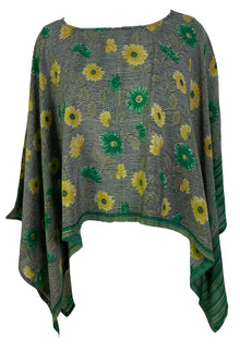 PRC6474 Poncho capelette Avatar en pure soie
