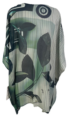 PRG7132 Tunique Courte Caftan Pure Soie Sheer Avatar sans Fentes