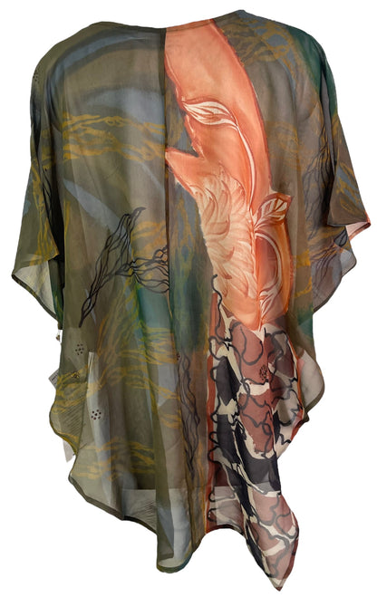 PRG6317 Haut fluide "casacade" en pure soie Sheer Avatar