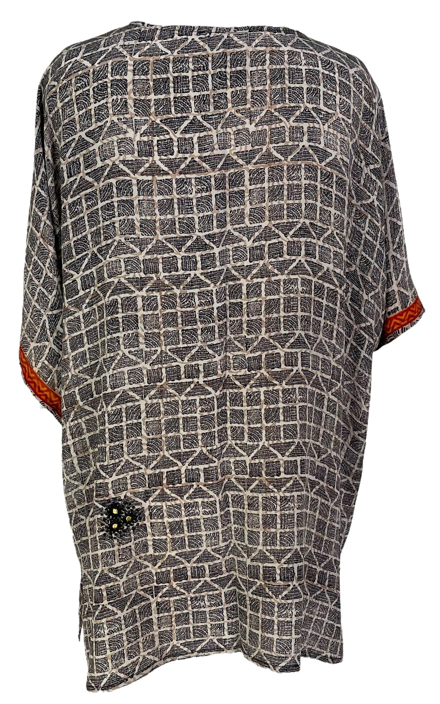 PRC6915 Veste à manches kimono en pure soie Avatar avec ceinture