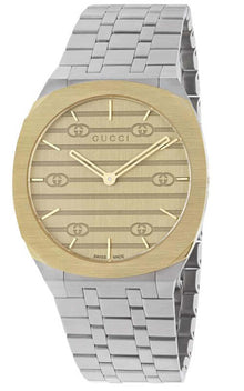 Montre GUCCI 'GUCCI 25H' en acier et or 18 carats YA163405