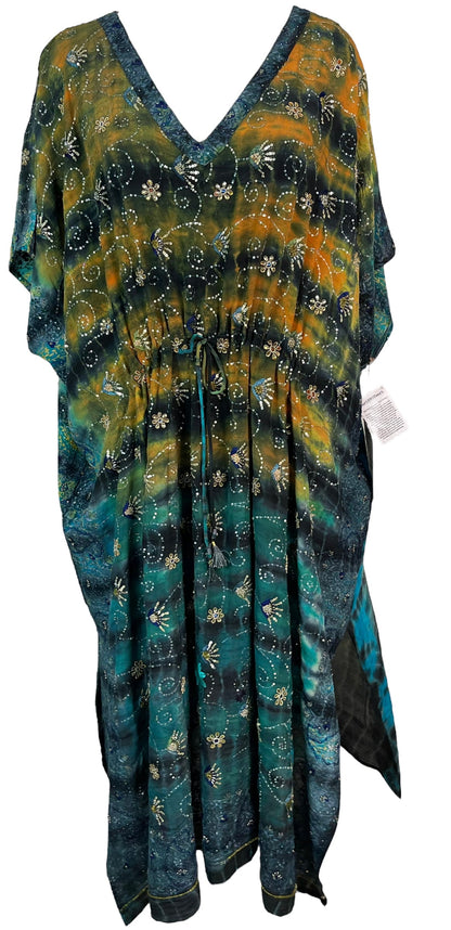 LADY LUCK PRC6394 Avatar Pure Silk Maxi Kaftan