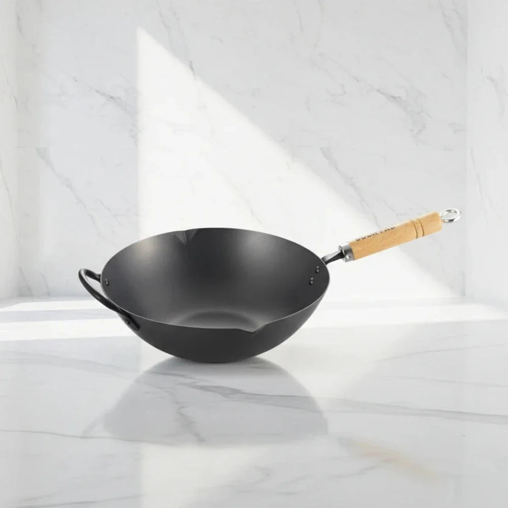 Yoshikawa Cook-Pal Ren 30cm Nitrided Carbon Steel Beijing Wok
