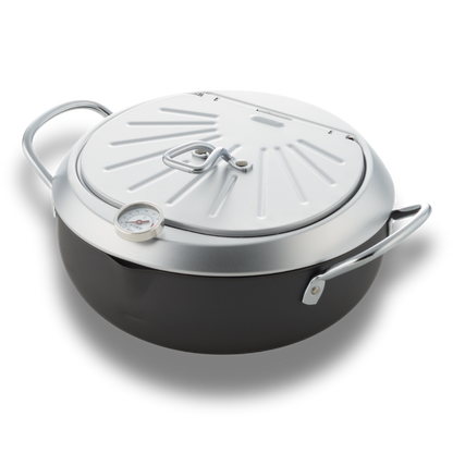Yoshikawa GOGI Tempura Pot 24cm –  With stainless‑Steel Drip Lid