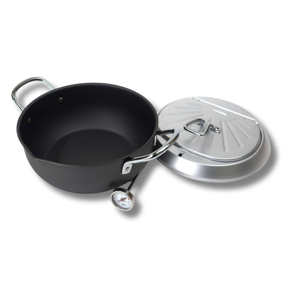 Yoshikawa GOGI Tempura Pot 24cm –  With stainless‑Steel Drip Lid