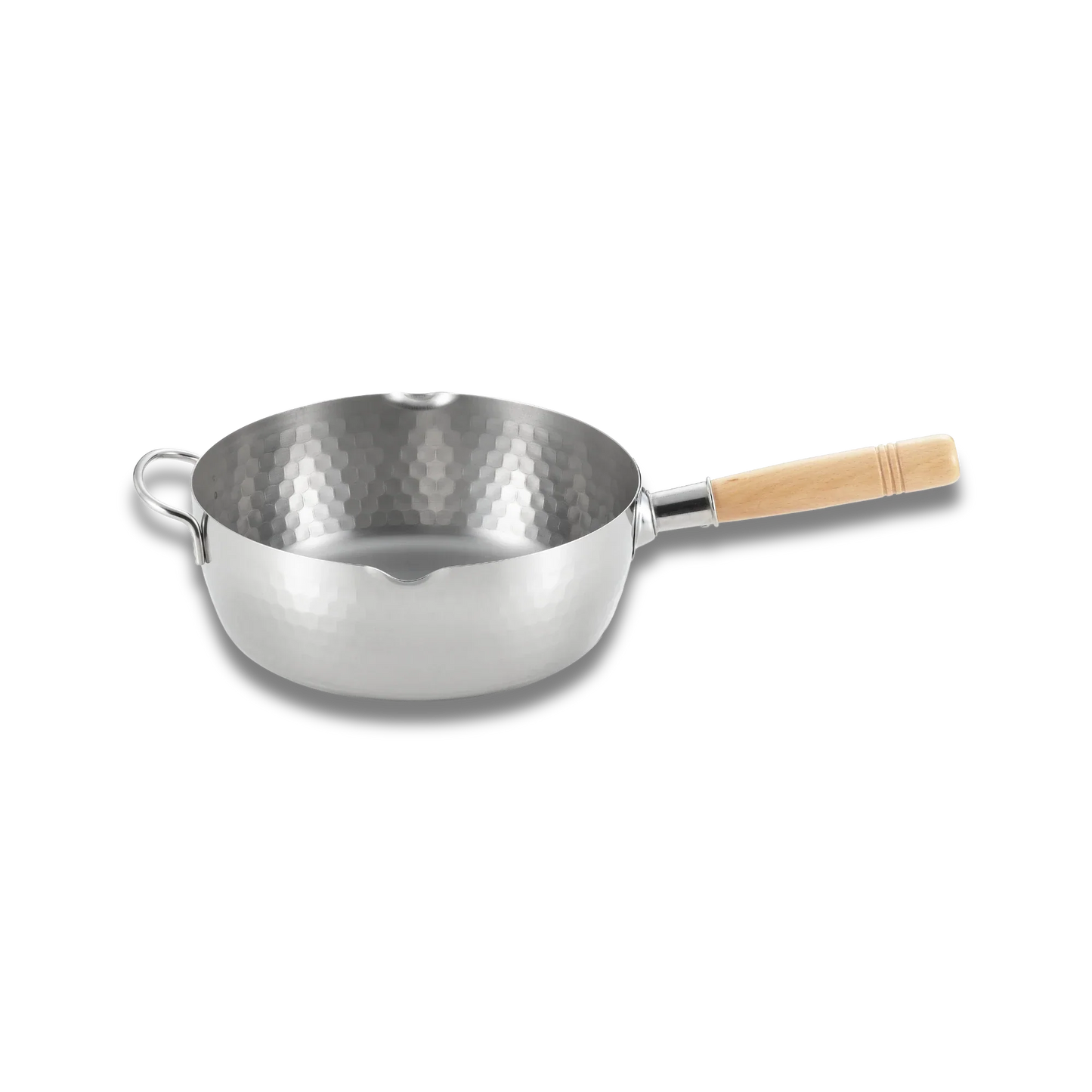Yoshikawa Yukihira 24cm Casserole en Acier Inoxydable | 3,6L avec Manche en Bois