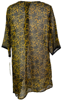 PRG6027 Tunique-robe en pure soie et voile coupe Avatar avec poche auto-agrippante