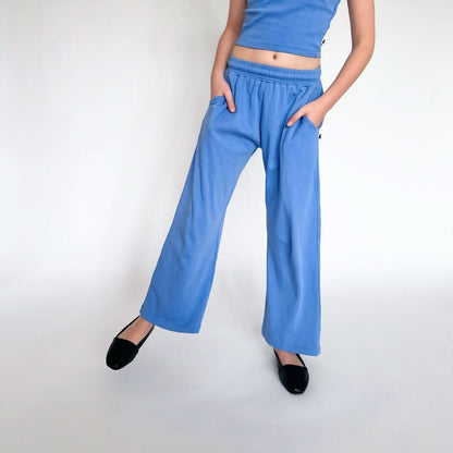 Youth Bamboo Wide Leg Pants | Tidal Blue