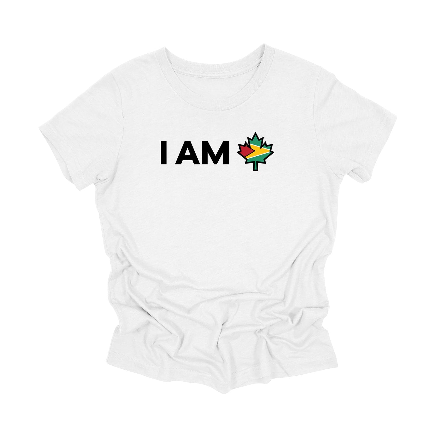 JEUNESSE - Je suis Canada - Feuille d'érable canadienne avec drapeau guyanais, T-shirt JEUNESSE, T-shirt cadeau canadien, Cadeau Guyane, T-shirt drapeau national - Inspiré X
