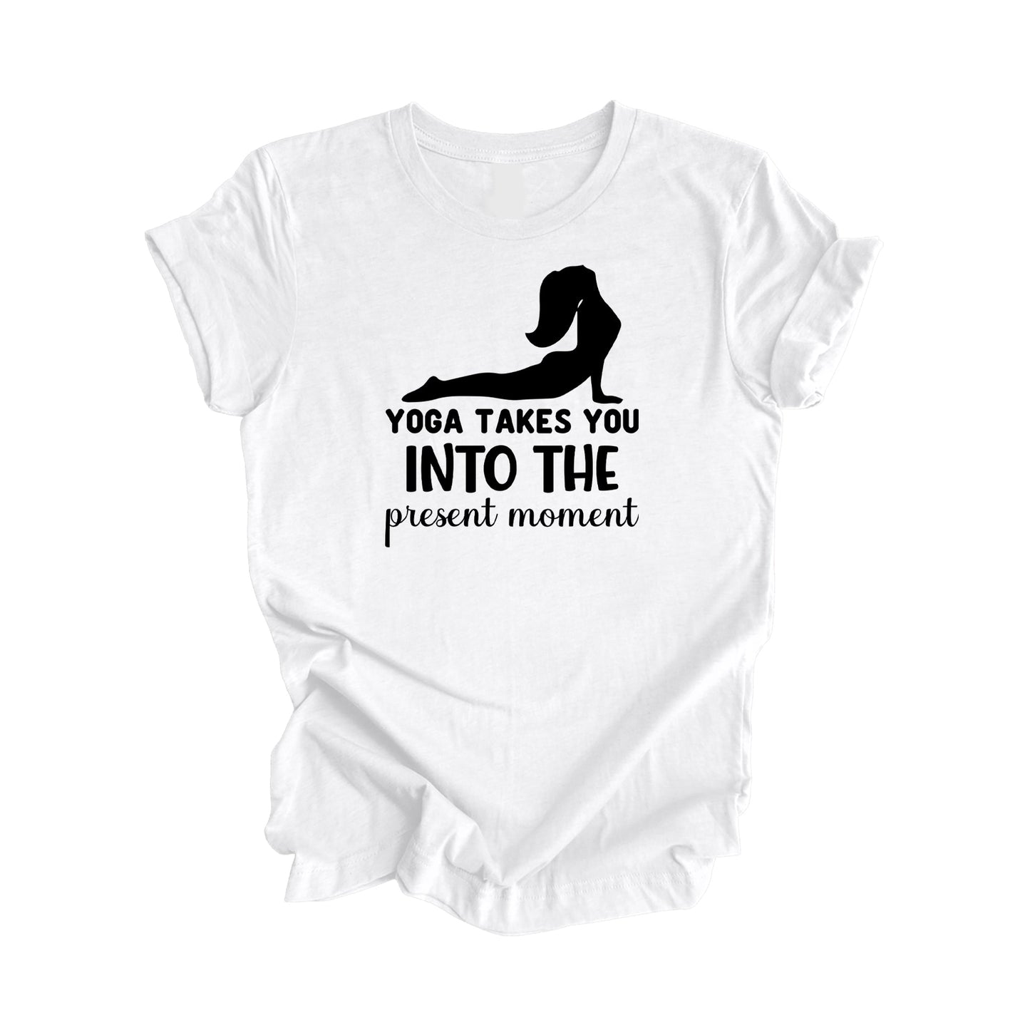 Le yoga vous transporte dans le moment présent - Cadeau de yoga, T-shirt de méditation, T-shirt de yoga, Cadeau pour les amateurs de yoga, T-shirt de professeur de yoga, T-shirt bien-être, T-shirt de soins personnels - Inspired X