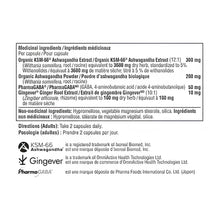 Youtheory ASHWAGANDHA+ AVEC GABA, 60 gélules végétales